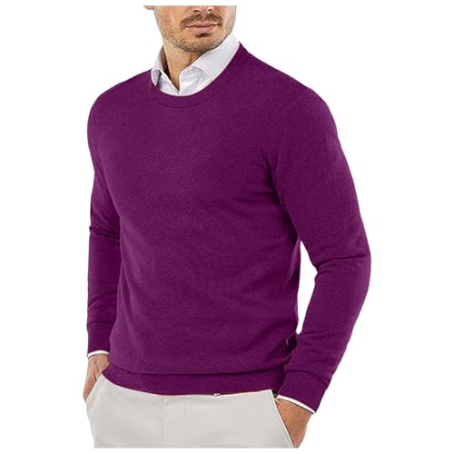 Fxbar Mens Wool Sweaters Men's Crewneck Knit Sweater Slim Fit Lightweight Dress Sweater Casual Twist Patterned Cable Knitted Pullover
