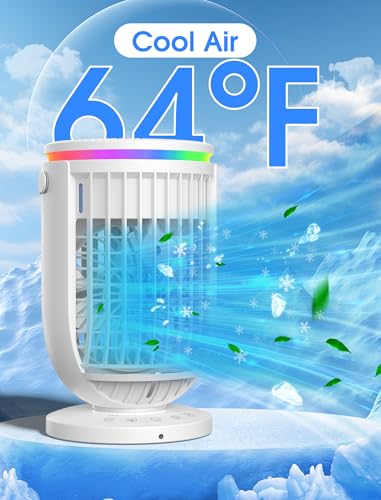 Portable AC for Room and Office, AI Portable Air Conditioner Fan with 120° Rotation Function, JYew Mini Evaporative Air Conditioner, Portable AC Unit with Fan view 2