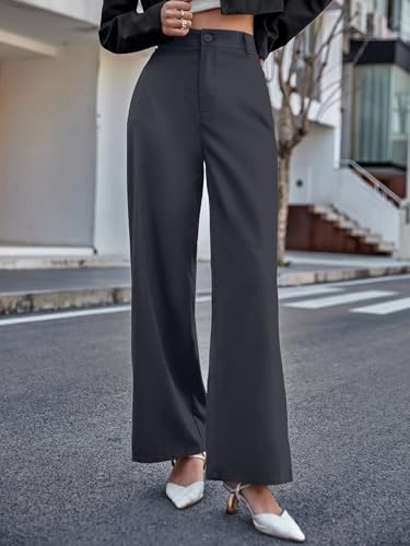 Image of Aahwan Solid Offwhite High Waist Wide Leg Pants for Women's & Girls'