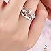 Quite Modish 925 Sterling Silver Plated Prince Princess Crown Couple Ring