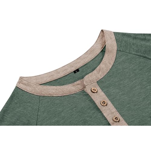 Asamqu Mens Henley Shirts Short Sleeve Casual T-Shirts Summer with Pocket by Asamqu - Used condition - Image 6