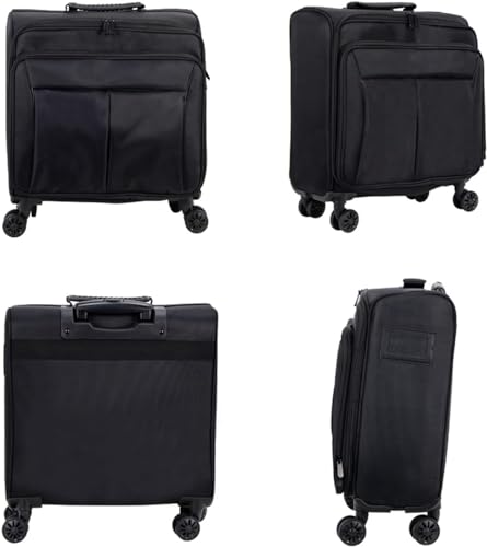 Image of Adson Multifunctional Professional Beauty Makeup Artist Rolling Cosmetic Aluminium Vanity Trolley Beauty Train case Makeup Cosmetic Trolley Hairstylist Travel Organizer (Midnight Black)