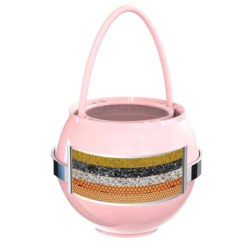 Beati Bath Faucet Filter for Tub, Softens Hard Water, Pink