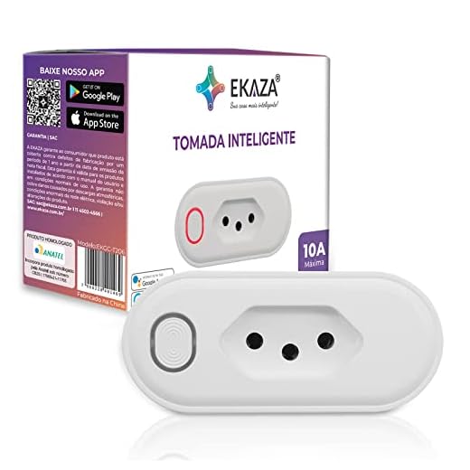 EKAZA TOMADA INTELIGENTE 10A, WI-FI, COMPATIVEL COM GOOGLE ASSISTENTE E ALEXA – T206