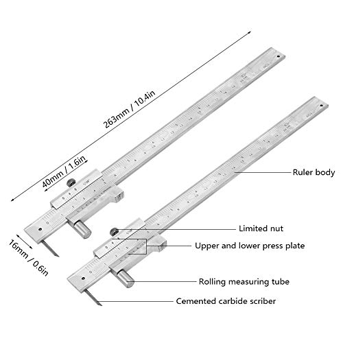 Calibrador Vernier de Acero Inoxidable 200 mm Mecánico miniatura 2