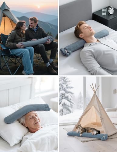 Homealexa Lange Wärmflasche mit weichem Bezug 2 Liter, Hot Water Bottle Bettflasche Schlauch-Wärmflasche für Rücken Nacken Schulter und Unterleib, große Wärmeflasche 73 x 13cm, Nackenwärmflasche