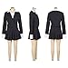 Women 2 Piece Outfits Color Block Crop Blazer Mini Pleated Skirt Sets Matching Set Casual Business Skirt Suits Black M