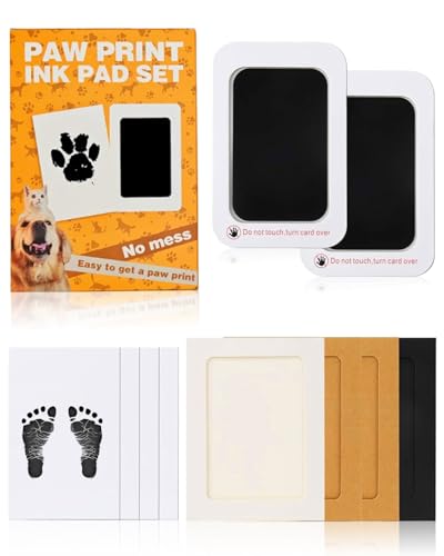 【Set per impronte di zampe di cane】Con questo set per impronte di zampe di cane, puoi creare un ricordo prezioso con le impronte del tuo cane, preservandone un ricordo indelebile. I nostri tamponi d'inchiostro utilizzano una tecnologia all'avanguardia per impronte più nitide. Realizzato con cartoncino bianco spesso e con un'eccellente fattura.