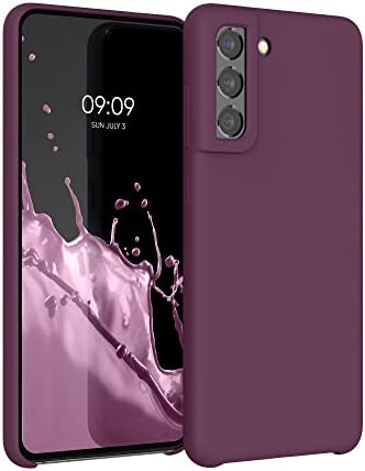 kwmobile TPU Silicone Case Compatible with Samsung Galaxy S21 FE - Case Slim Phone Cover with Soft Finish - Gray Green