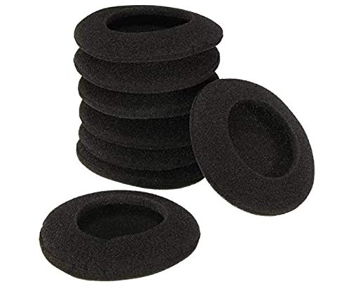 CUFFIE AURICOLARI TecnoStore® 2X SPUGNA NERA PER CUFFIE 60mm copertura ricambio protezioni spugnette microfono spugna audio musica dj
