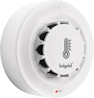 Ledgebit Smart Wi-Fi Smoke & Heat Detector (Upgraded) Detects Fire Before Smoke Smoke, Temperature & Humidity Alerts Smart Life App Controlled Battery Powered (Battery Not-Included)