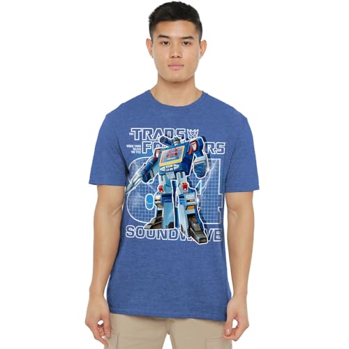 Transformers T-Shirt Unisexe Unisexe Transformers Generations Retro Decepticon Soundwave 1984 Royal, Bleu Marine, L