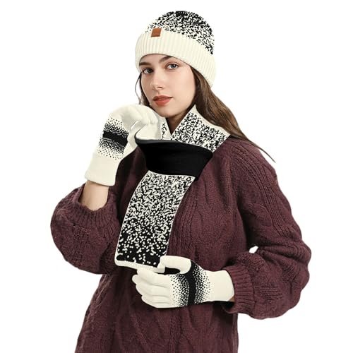 Womens Winter Warm Set Fashion Accessory Kit Machine Washable Accessories Travel Essentials All-Winter Essential Comfort Fit