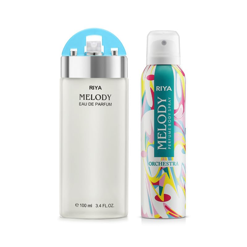 Riya Melody Green Perfume 100 ML & Melody Orchestra Deodorant 150 ML Combo Pack Long Lasting Fragrance-image-13