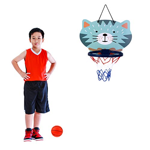 IMIKEYA cesta de basquete para pendurar na parede para porta de parede, mini cesta de basquete de pl