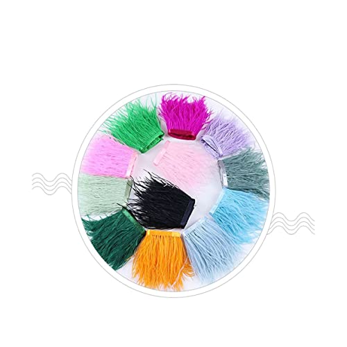 Plumes d'autruche blanches 8-10cm pour customiser une robe de soirée - 8