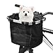 Doorslay Cestino da Bicicletta per Cane Robusto Staccabile con Telaio in Lega di Alluminio 34x28x25cm Cestini Anteriori Bici Pieghevole Borsa a Mano per Lo Shopping Picnic Ciclismo