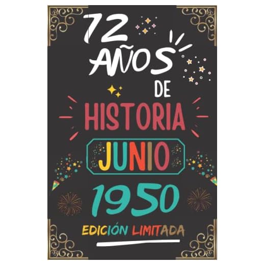 CUADERNO, 72 AÑOS DE HISTORIA JUNIO 1950 EDICIÓN LIMITADA: Regalo de 72 cumpleaños para mujeres y hombres, ideas de 72 cumpleaños... un cumpleaños... ... regalo de 72 cumpleaños para él/ella.