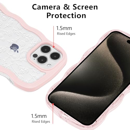 Protection iPhone 16 Pro silicone souple transparent antichoc motif fleurs
