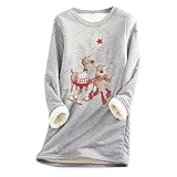 Weihnachten Oversize Tshirt Winter Damen übergangsjacke Damen Wasserdicht Damen Hoodie Momlife Shirt Ciuchy Damskie Grandpa Sweater Justfashionnow Bolero Grau