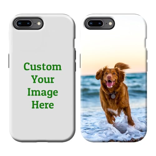 Klsify Custom Case for iPhone 6 Plus/6s Plus Photo Personalized Picture Text Logo Customizable Image Customize Name Design Dual Layer Defense Shockproof Soft Hard Glossy Cover Shell