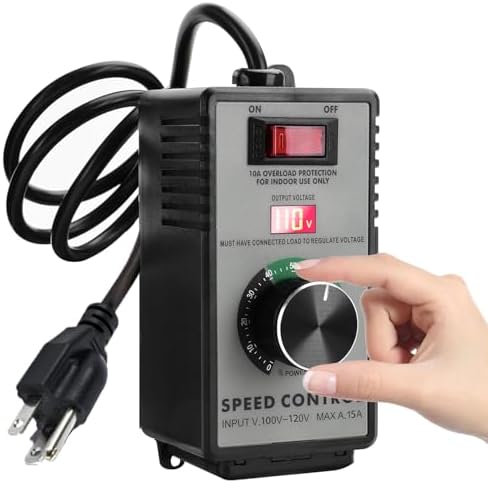 Adjustable 4000W AC 110V Motor Speed Controller, Angle Grinder, Electric Drill Speed Control Switch with Overload Protection