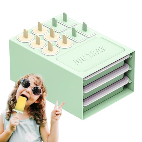 Molde para cubitos de hielo, juego de moldes de hielo, flexible como recipiente 2 en 1 con ayuda de extracción para whisky, comida de bebé, cócteles, bebidas y congelador
