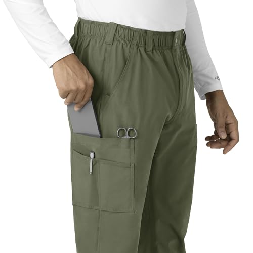 Carhartt Force Essentials Men's Straight Leg Cargo Scrub Pant, Olive, M TAL - image 3
