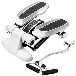 Mini-Stepper Swing Stepper Stair Stepper Cintura Fitness Twister Step Machine con Bandas de Resistencia y acción de torsión