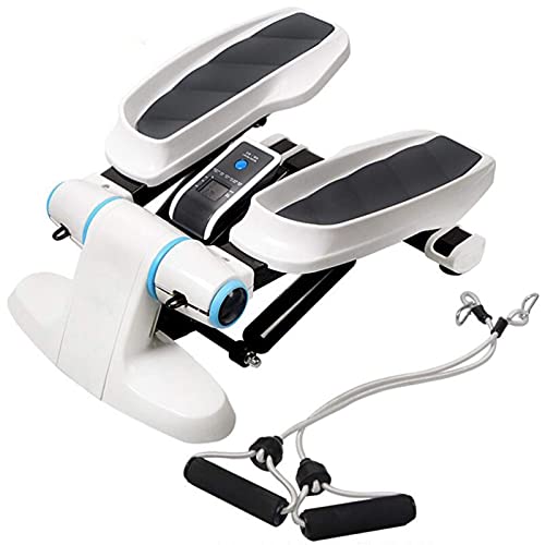 Mini-Stepper Swing Stepper Stair Stepper Cintura Fitness Twister Step Machine con Bandas de Resistencia y acción de torsión