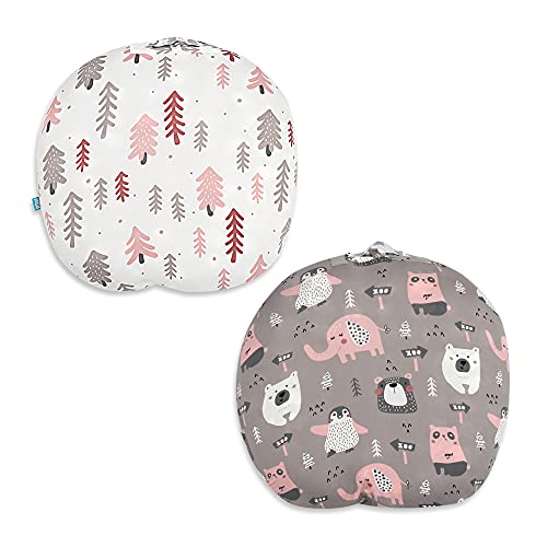 Image of BROLEX Stretchy Newborn Lounger Cover 2 Pack Sung Fitted Removable Slipcover, Ultra Soft Breathable,Jungle Animals