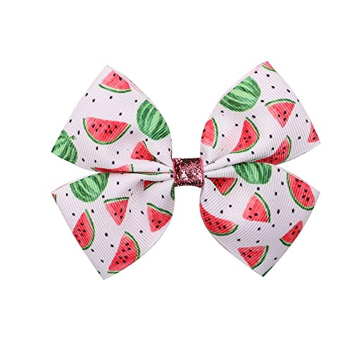 Watermelon Bow Hair Clips Pin Girls Fruit Hair Bowknot Watermelon Hairclips Bbg22 (6 Pcs-C) #TOP4