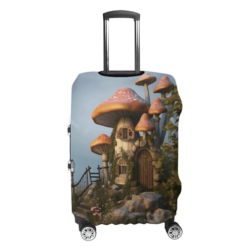 Travel Luggage Cover Elastic Suitcase Protector Anti-Scratch Washable Mushroom Garden Luggage Sleeve Tsa Approved Carry on Covers Baggage Cover Fits 18-32 Inch Luggages4