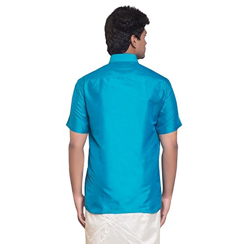 Image of THANGAMAGAN MENS SHIRT D S BLUE SIZE 42