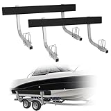 60' Boat Trailer Guide, 2PCS Rustproof Steel Trailer Guide ons, Trailer Guides with Carpet-Padded Boards, Mounting Parts Included, for Ski Boat, Fishing Boat, Sailboat Trailer