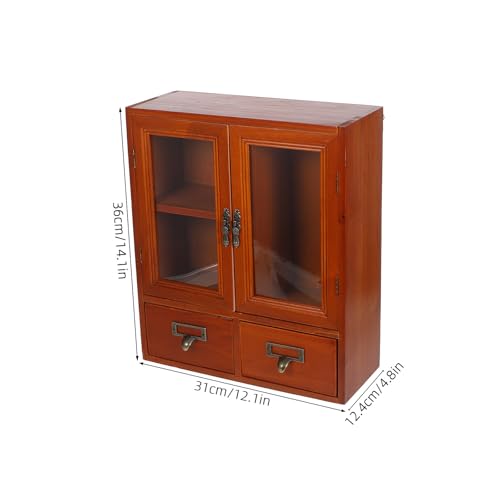 Armoire murale double porte bois Housoutil étagères intégrées