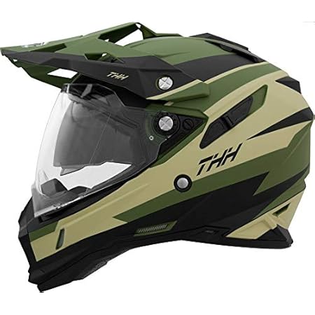 Amazon Thh インナーサンバイザー装備 オフロードヘルメット Tx 28 Volt Green Black グリーンブラック モトクロス 全排気量対応 Thh Tx28vo Gk L 59 60cm未満 フルフェイス 車 バイク