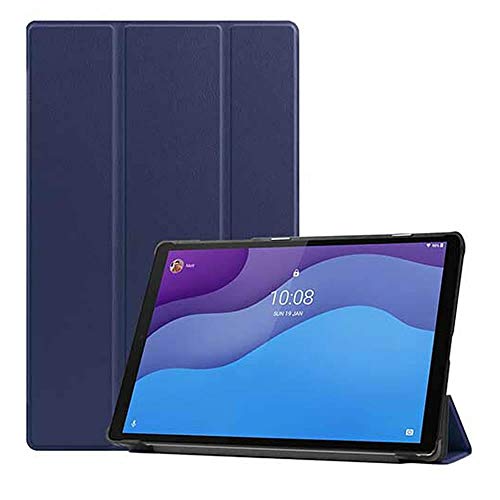Lenovo Tab M10 HD �P�[�X 2nd Gen �X�^���h�@�\�t���P�[�X �O�� �J�o�[ ���^ �y�ʌ^ �X�^���h�@�\ PU���U�[�P�[�X ZA6W0022JP �P�[�X (�l�C�r�[)