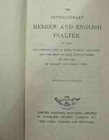 Psalter: Hebrew-English, Interlinear 0851501567 Book Cover