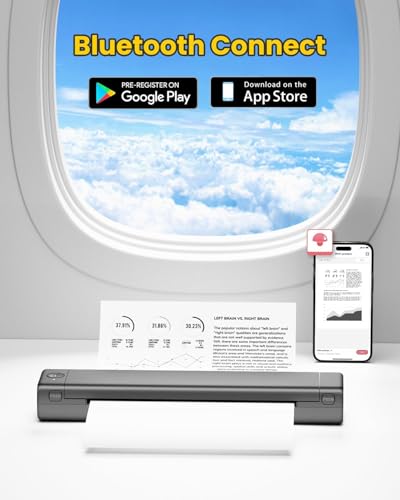 Image of Phomemo M08F Pro Portable Printers Wireless Travel, [Upgrade] Portable Thermal Printers Support 8.5 inch X 11 inch US Letter, Inkless Bluetooth Printer Compatible with iOS, Android, PC, Printer with Case