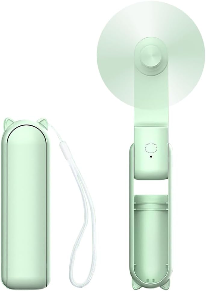 Portable Fan, USB Rechargeable 1200mAh Battery And 3 Adjustable Speed, Foldable Handheld Personal Eyelash Fan for Girls Women, For Travelling, Outdoor