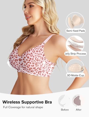 Image of Avidlove Wireless Bras for Women Push Up No Underwire Bra Full Coverage Seamless Bralettes Support Comfortable Everyday Bra