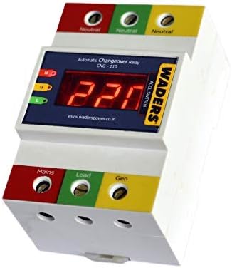 WADERS Automatic Changeover For Generator, Solar Plant & Inverter Supply With Current Limiter ACCL (EB - 20A, Gen/UPS - 7.5A)