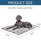 KROSER Große waschbare Hundematte 137 x 84 cm, Hundedecke, Sommer- und Winter-Hundepolster, gepolstertes Hundebett, geeignet für mittelgroße Hunde mit einem Gewicht von bis zu 59 kg