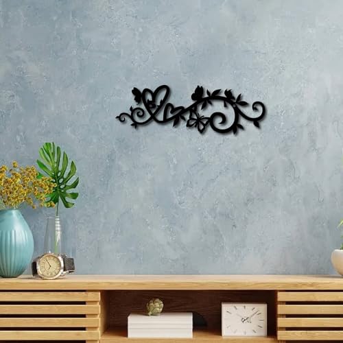 Décoration murale en métal noir pour intérieur et extérieur de maison - 6