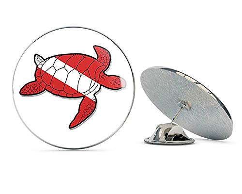 Sea Turtle Shaped Scuba Dive Flag (Diving) Metal 0.75