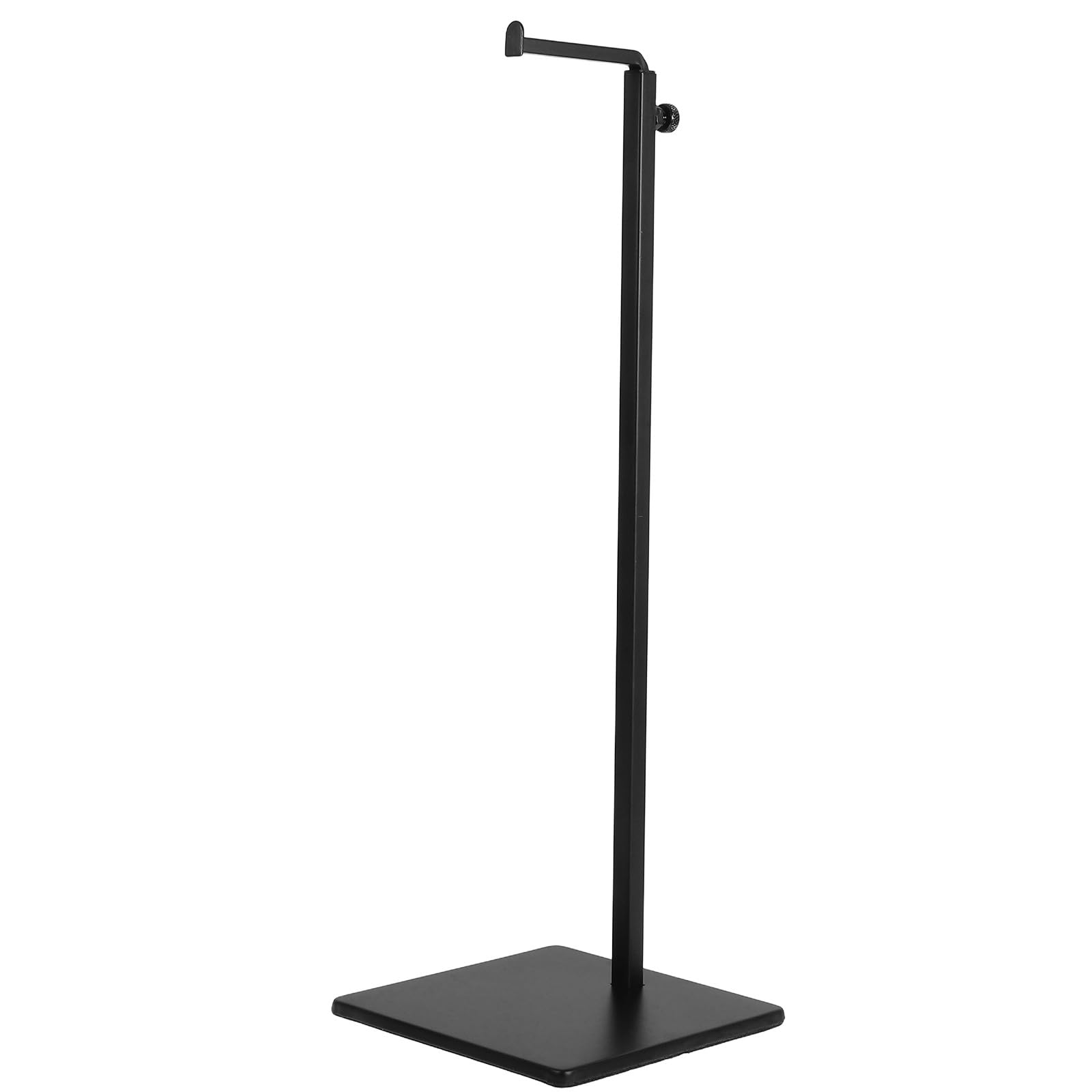 SUPVOX Expositor de Bolsos de Metal Ajustable Diseño en Forma de 7, Soporte Negro Mate para Mesa, Apto para Exhibición en Tiendas y Optimización de Espacio