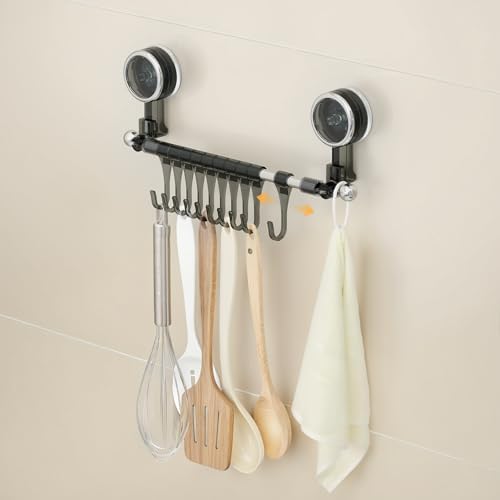 PAVSTINE Barra para Colgar Utensilios de Cocina con Ventosa, 31cm...