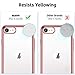 ESR Clear Silicone Case Compatible with iPhone SE 2022, iPhone SE 2020, iPhone 8 and iPhone 7, Clear TPU Case Slim Soft Yellow Resistant, Rose Gold