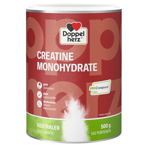 Doppelherz CREATINE MONOHYDRATE – Hochreines Kreatin mit Creapure® Qualität 500g